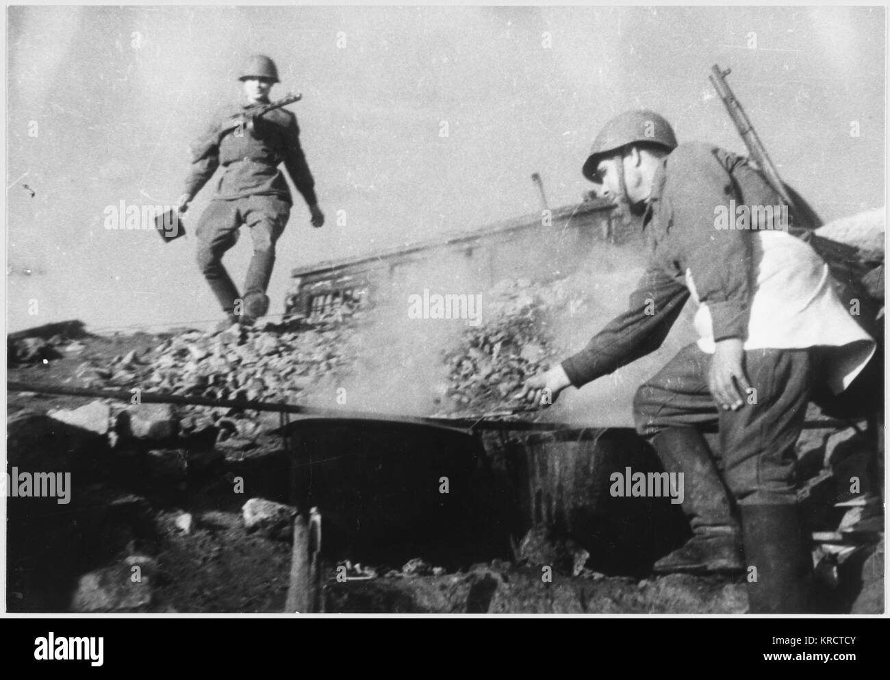 CUCINA CAMPO SOVIETICA Foto Stock