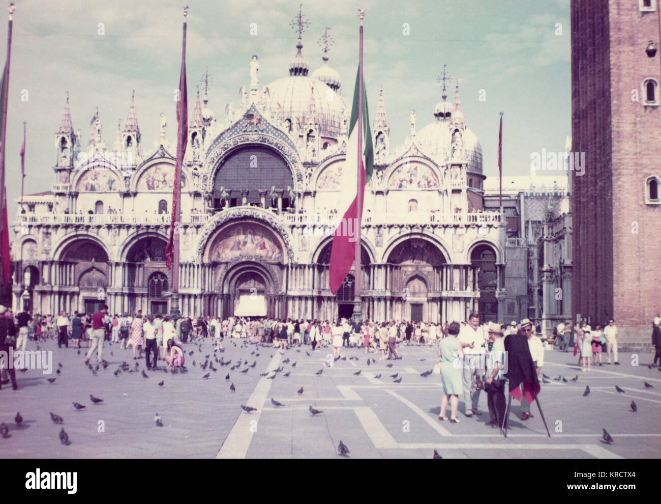 Cattedrale di San Marco e Piazza, Venezia, Italia Foto Stock