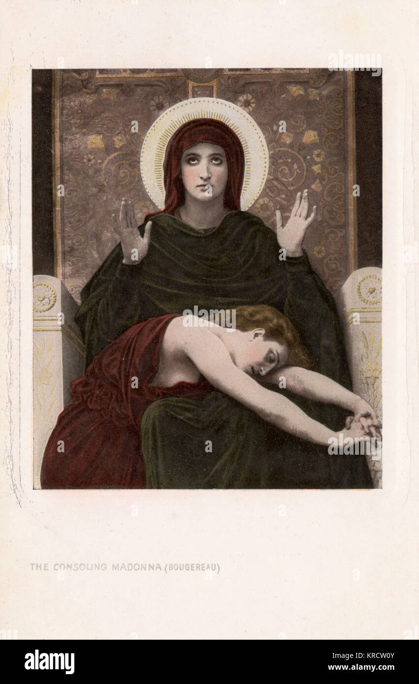 Madonna consolante di Bouguereau Foto Stock