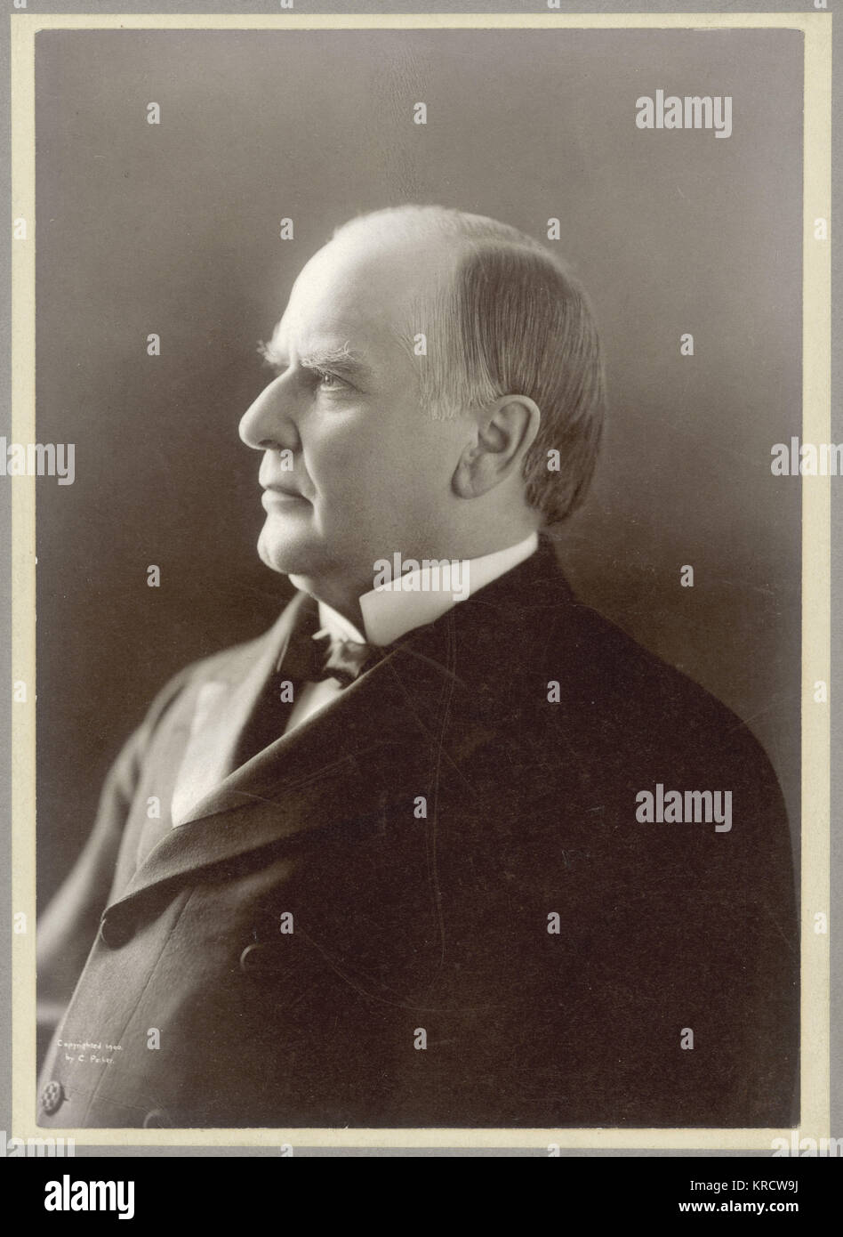 WILLIAM MCKINLEY (1843 - 1901), il ritratto fotografico di William Mckinley, XXV Presidente degli Stati Uniti. Foto Stock