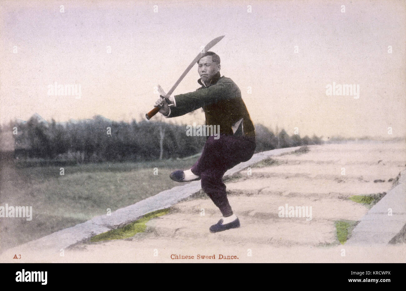 DANZA DI SPADA CINESE Foto Stock