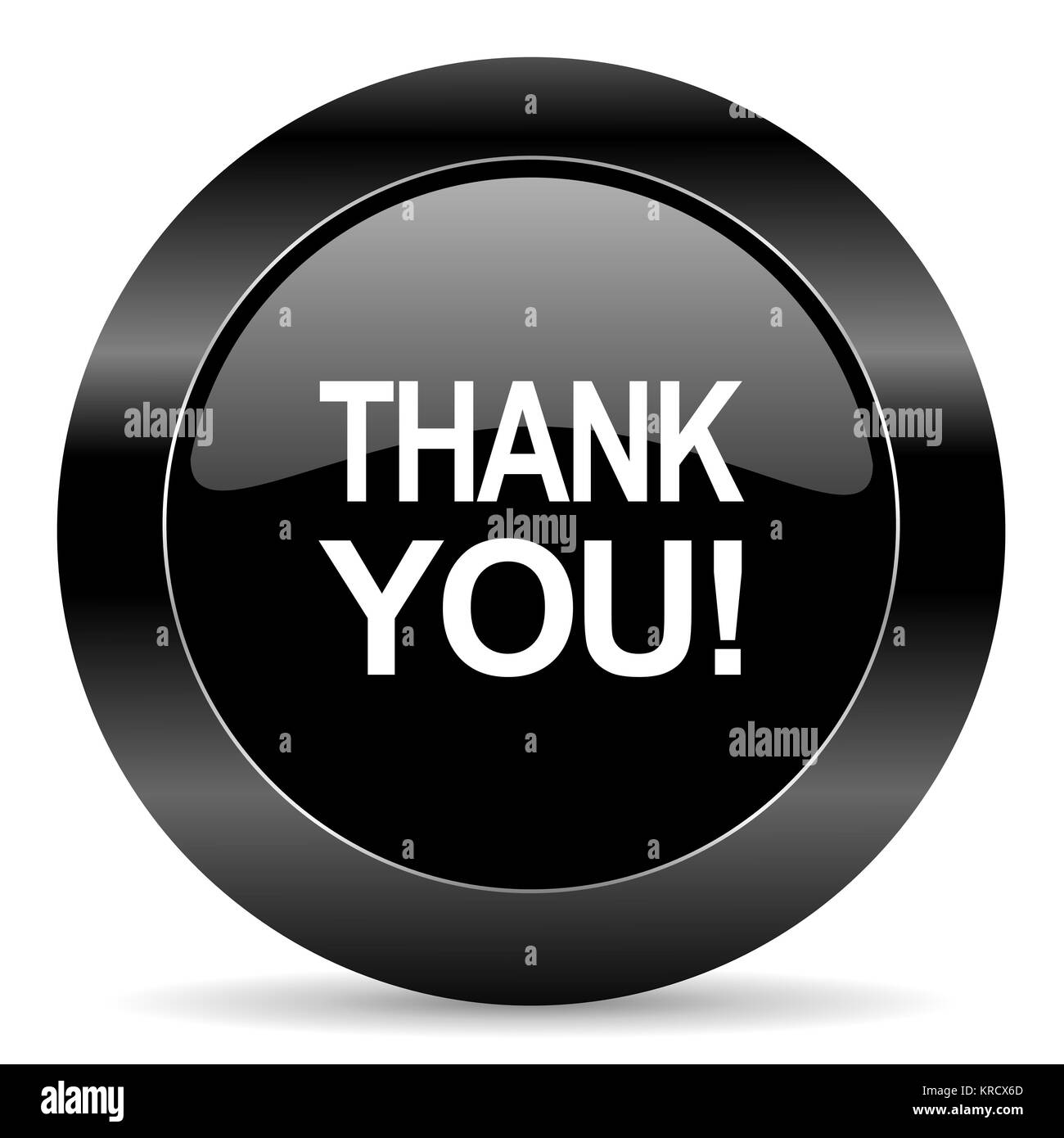 Cerchio nero pulsante web su sfondo bianco Foto Stock