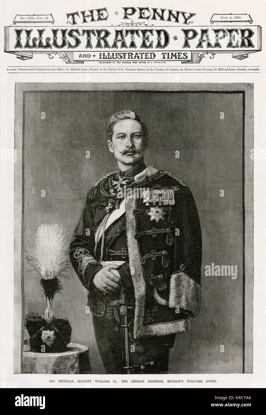 Wilhelm II, Imperatore Tedesco Foto Stock