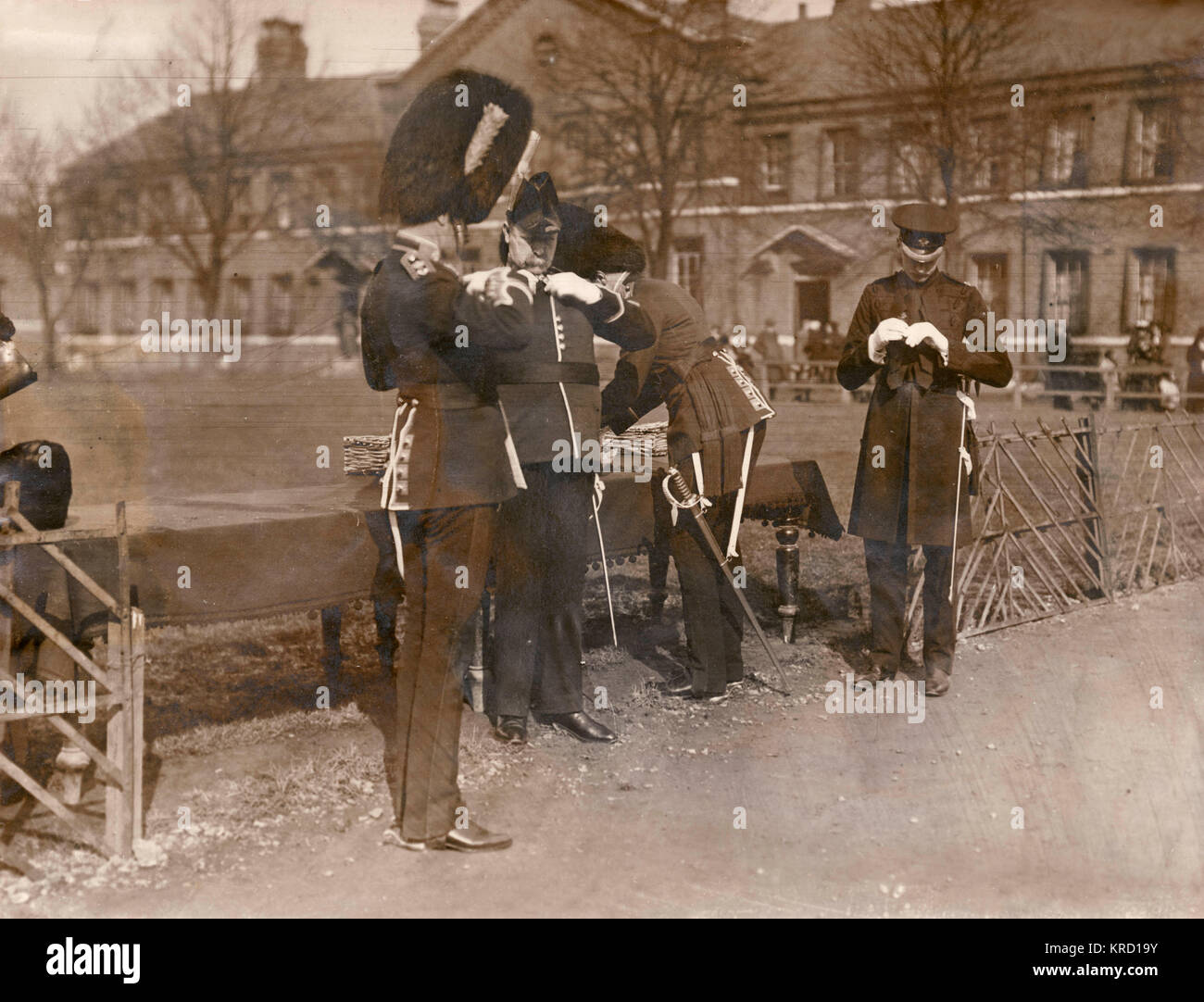 Guardie irlandesi con shamrock Foto Stock