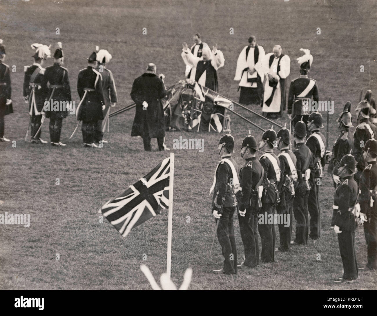 Cerimonia regimentale, benedizione delle bandiere Foto Stock