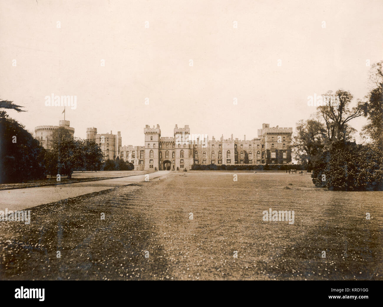 Castello di Windsor al tempo dei funerali di Edoardo VII Foto Stock