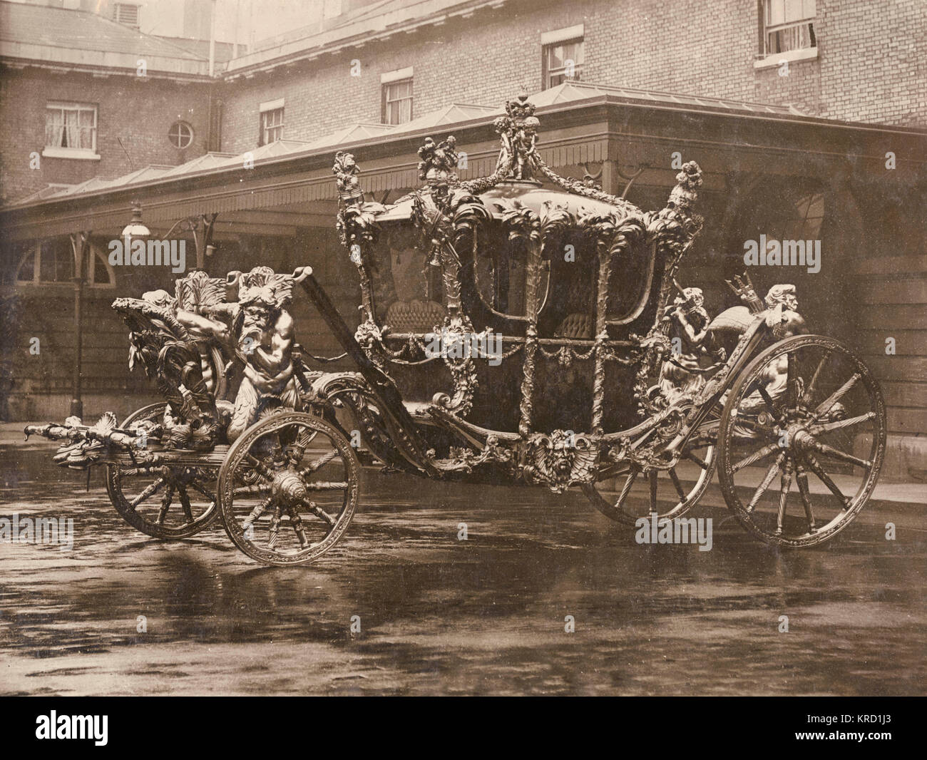 Allenatore di incoronazione nelle Royal Mews Foto Stock