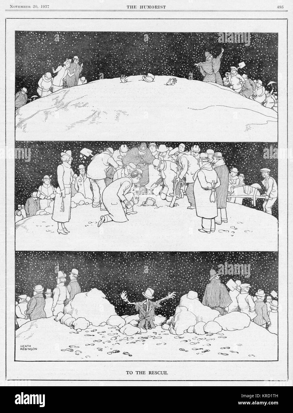 Al salvataggio di William Heath Robinson Foto Stock