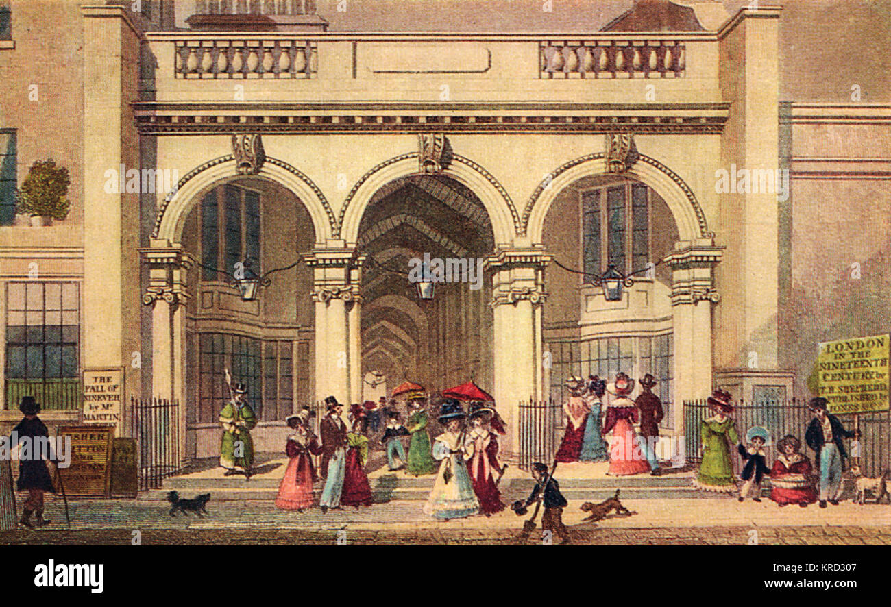 Burlington Arcade, Londra, 1828 Foto Stock