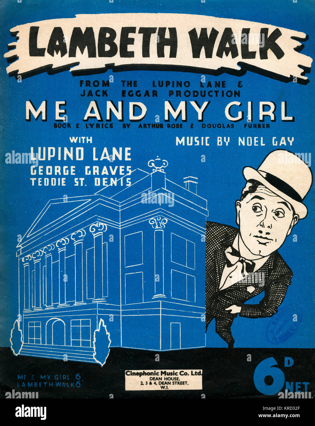 Me e la mia ragazza - Lambeth Walk copertina spartiti, 1937 Foto Stock
