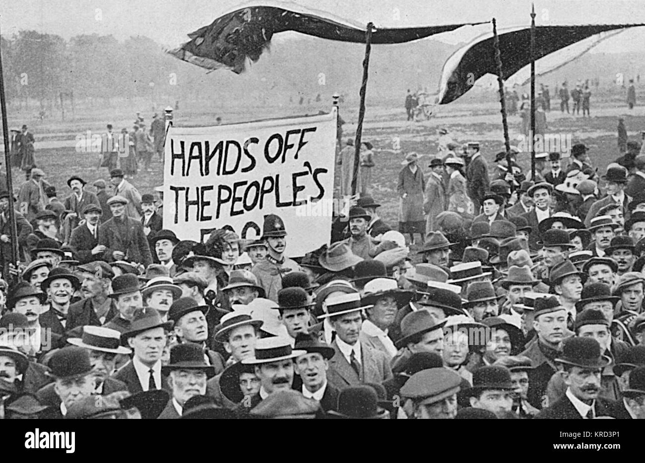 Protesta alimentare ad Hyde Park, WW1 Foto Stock