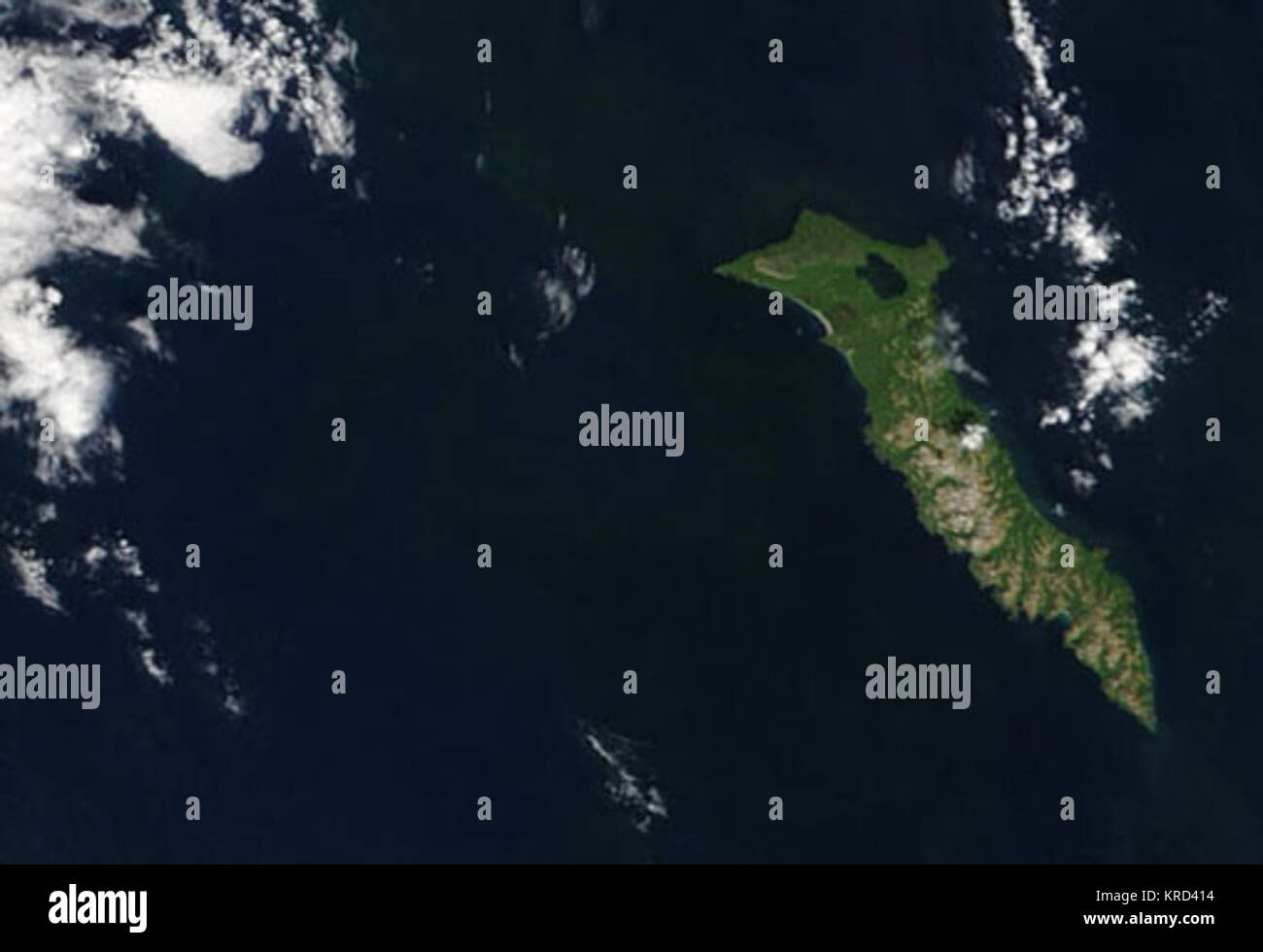 Isola Di Bering dello spettroradiometro MODIS Foto Stock