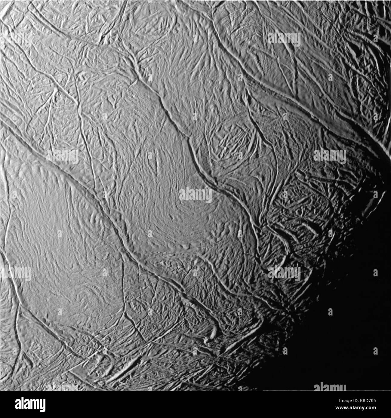 Enceladus Tiger Stripes fino vicino PIA06247 Foto Stock