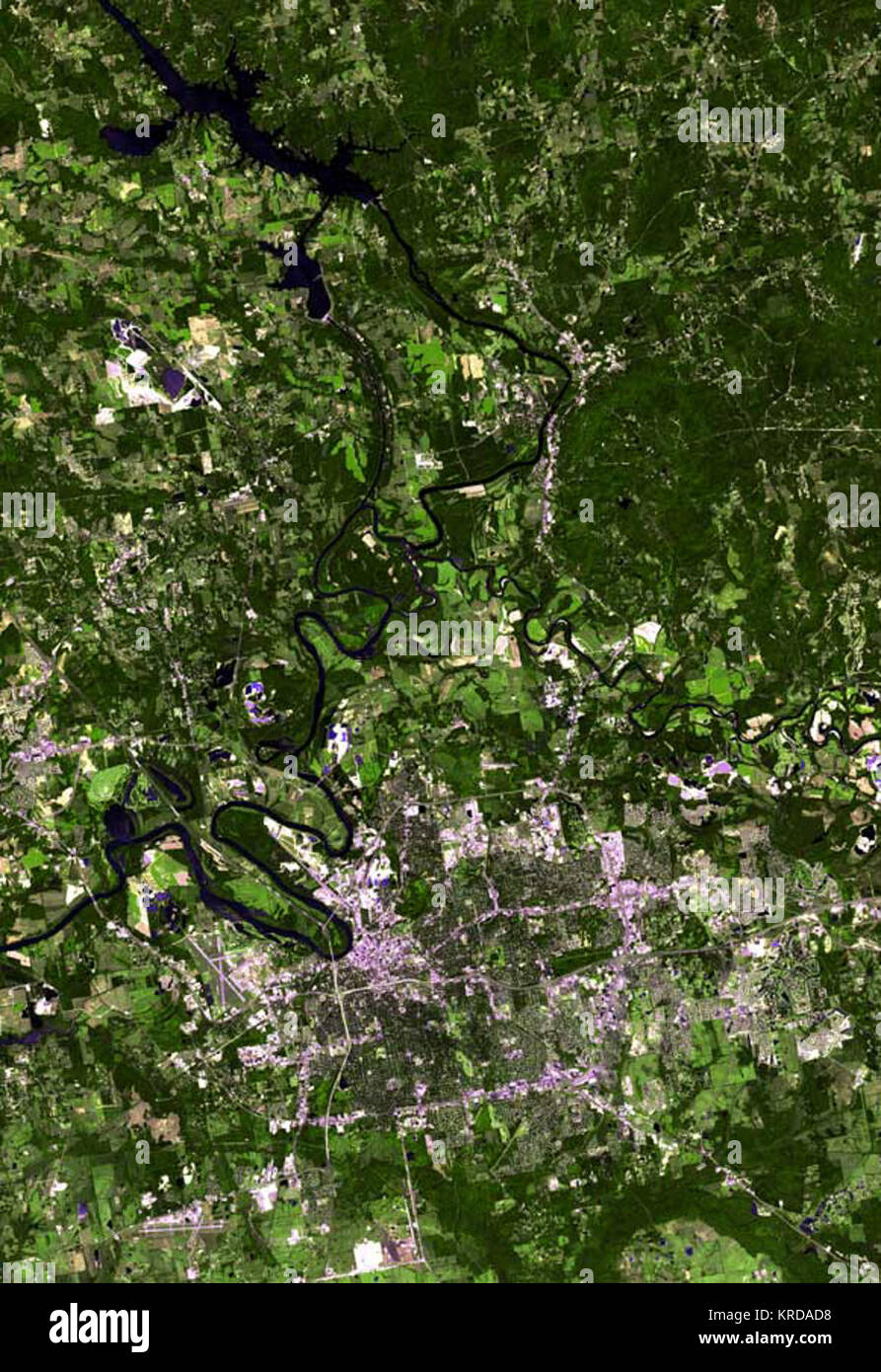 Montgomery AL mappa satellitare Foto Stock
