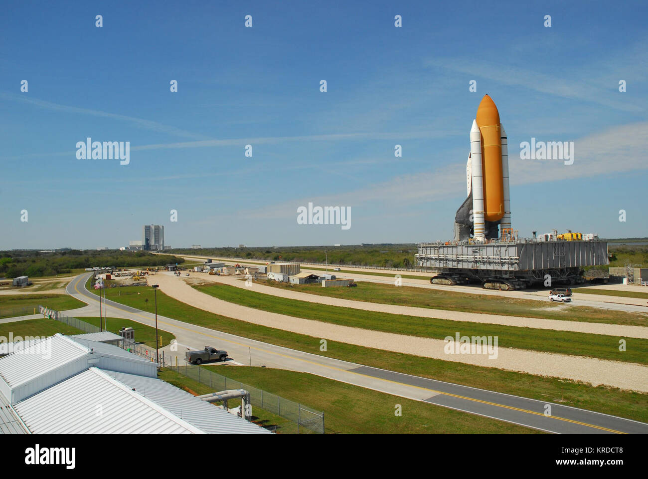 STS-117 rollback3 Foto Stock