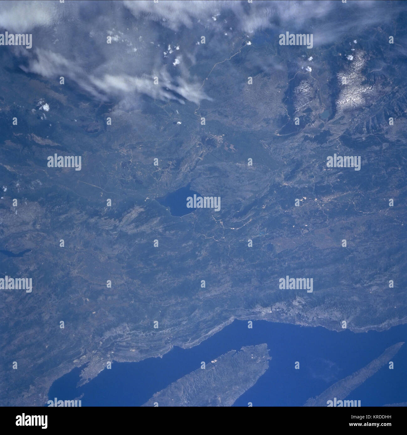 Sredi5A1nja Dalmacija ho Zap. Hercegovina.STS096-714-66 3 Foto Stock