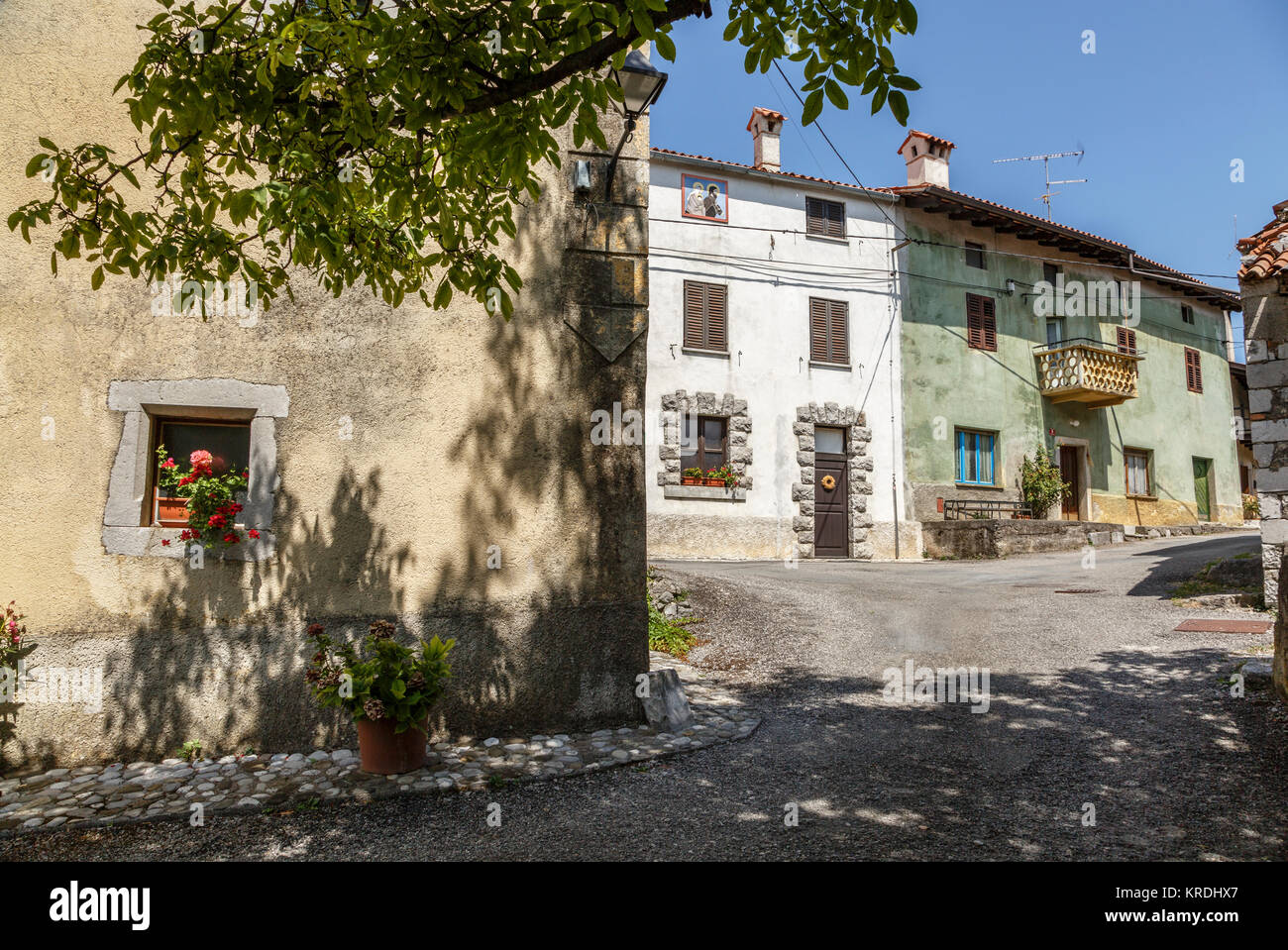 In un angolo tranquillo Štanjel, Slovenia Foto Stock