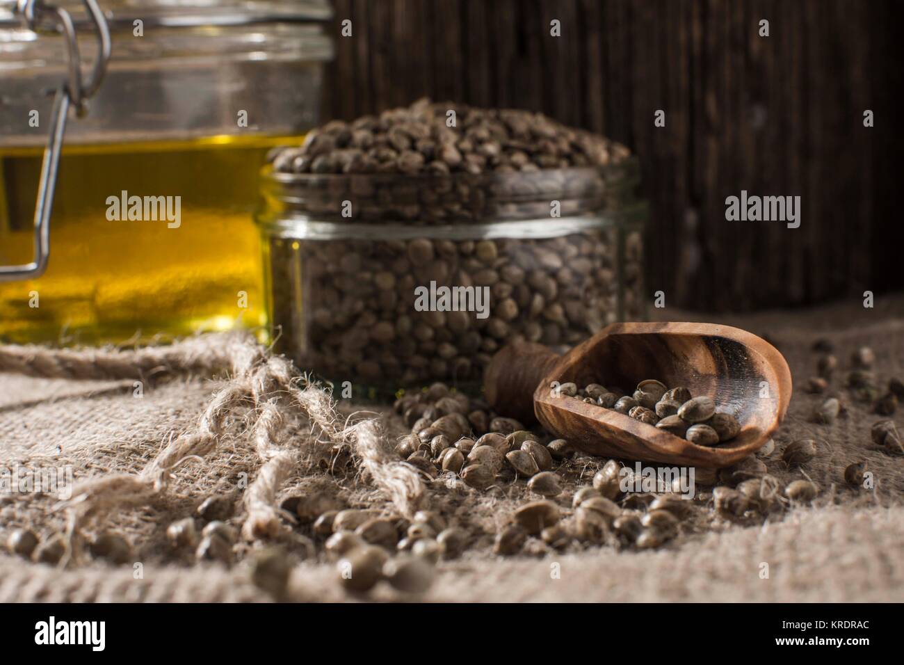 Prodotti di canapa Foto Stock