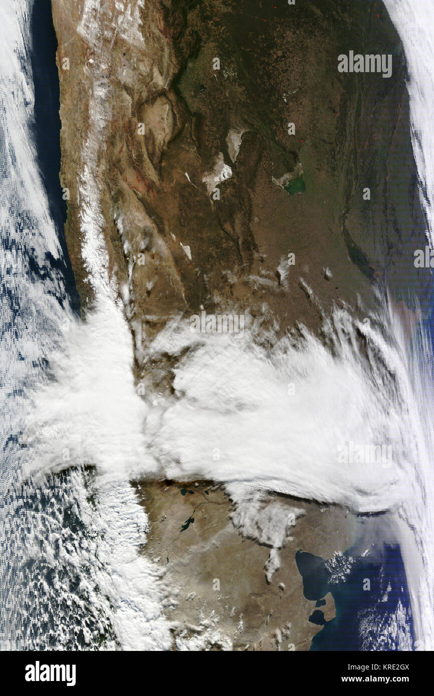 Eruzione del Puyehue-Cordón vulcano Caulle, Cile, 06-29-2011 Foto Stock