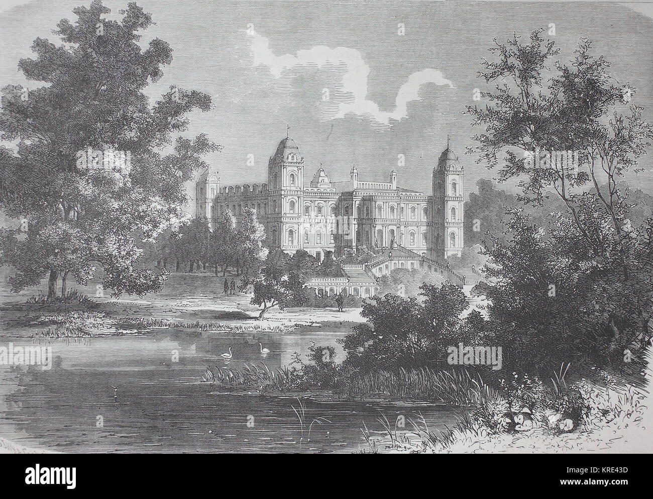 Castello Ferrieres a Parigi, Francia, è stata dal 13 settembre al 5 ottobre 1870 sede del re di Prussia, guerra franco-tedesca 1870/1871, digitale Foto Stock