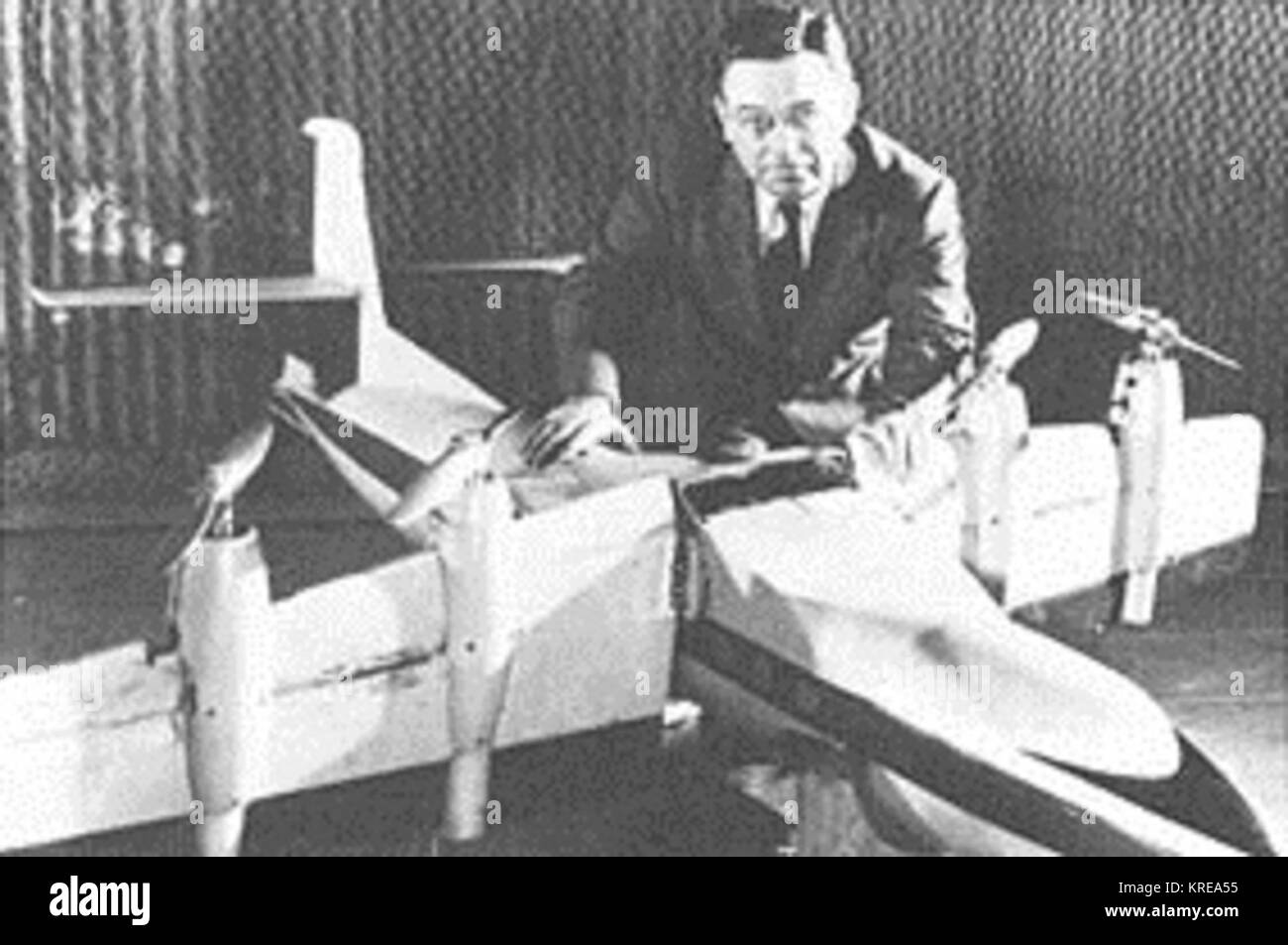 Zimmerman con modello tiltwing Foto Stock