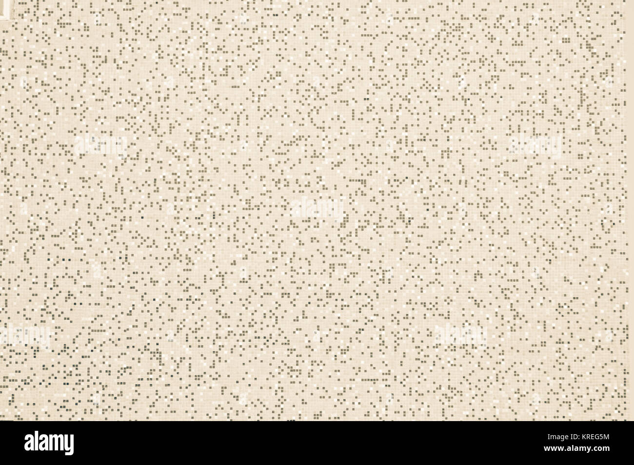 Square pixel di sfondo a mosaico con leggeri toni di marrone Foto Stock