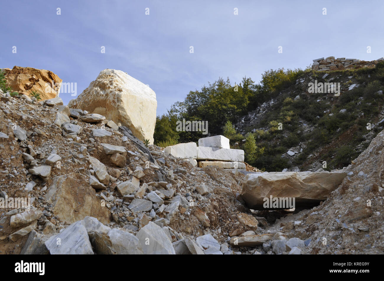 Cava di marmo di carrara / Italia Foto Stock