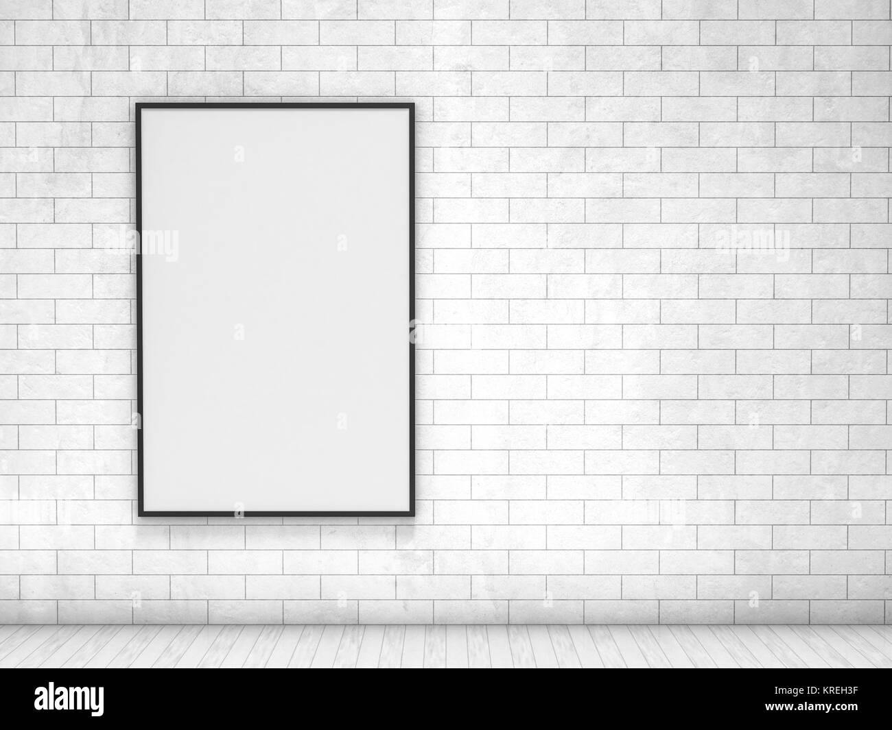 Mockup del fotogramma poster Image, semplice scena. Il rendering 3D Foto Stock