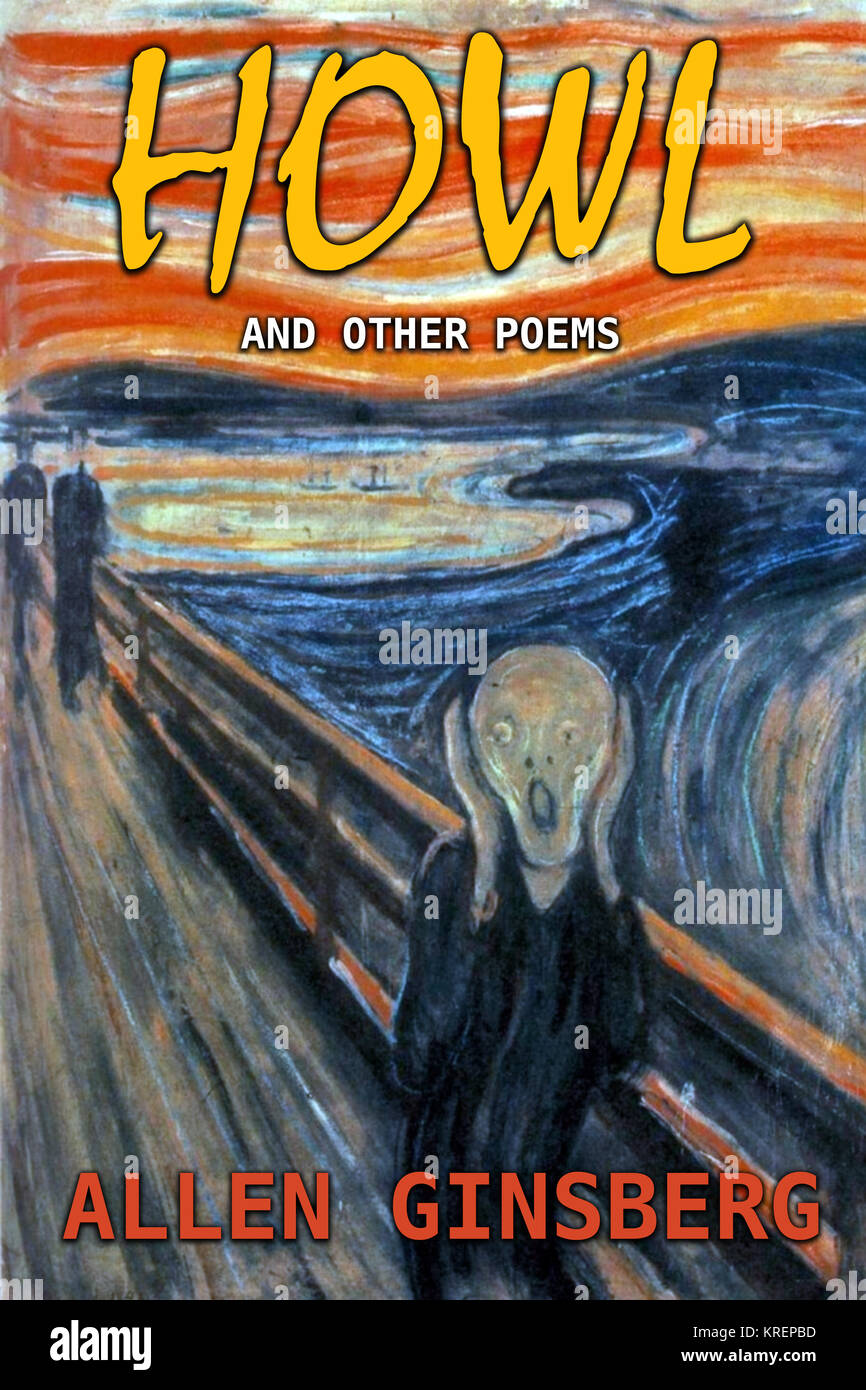 'Moderne versione della famosa raccolta di poesie di Allen Ginsberg dal 1955. Incorporazione di Edvard Munch's ''l'urlo.'" Foto Stock