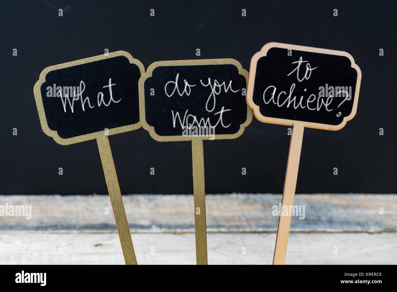 Messaggio di business che cosa vuoi realizzare ? Foto Stock