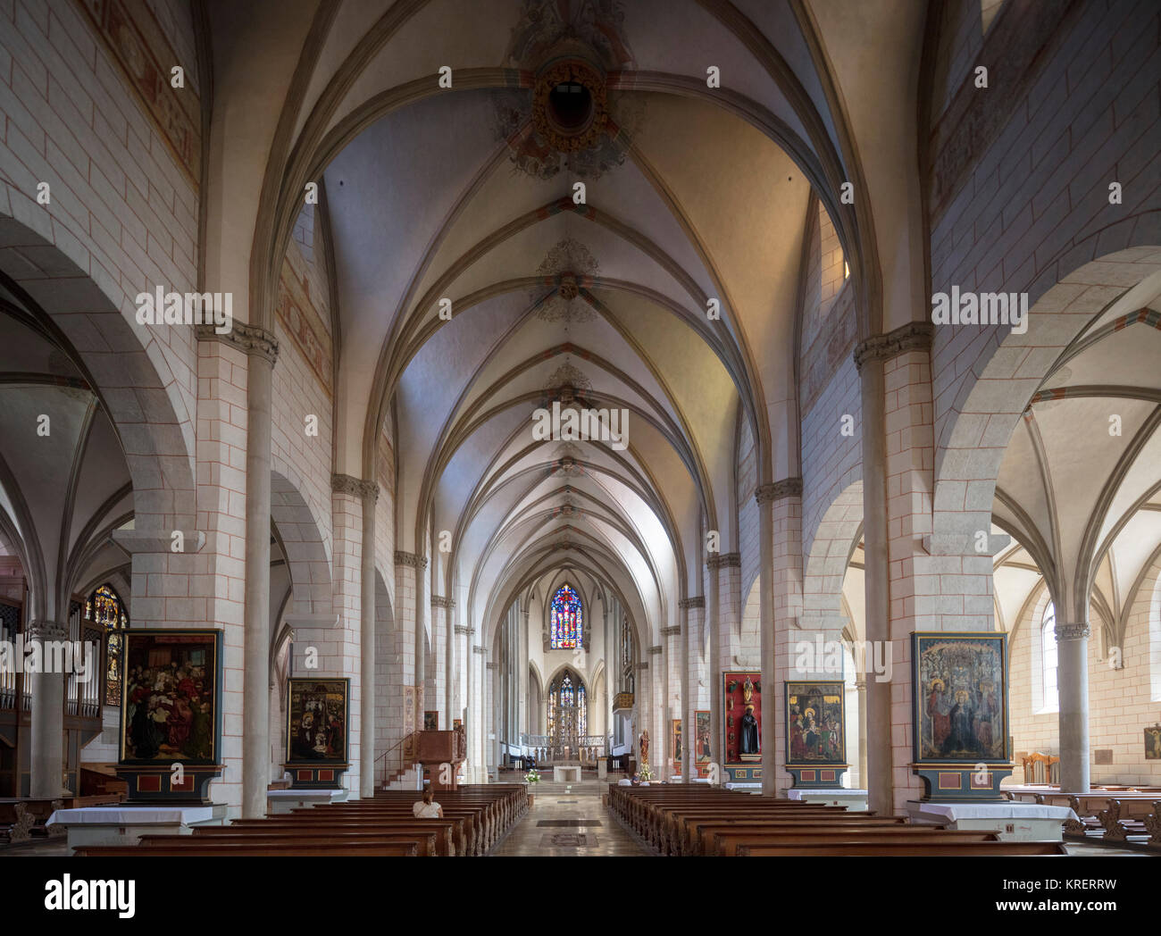 Vaulting del duomo di Augsburg, Baviera, Germania Foto Stock