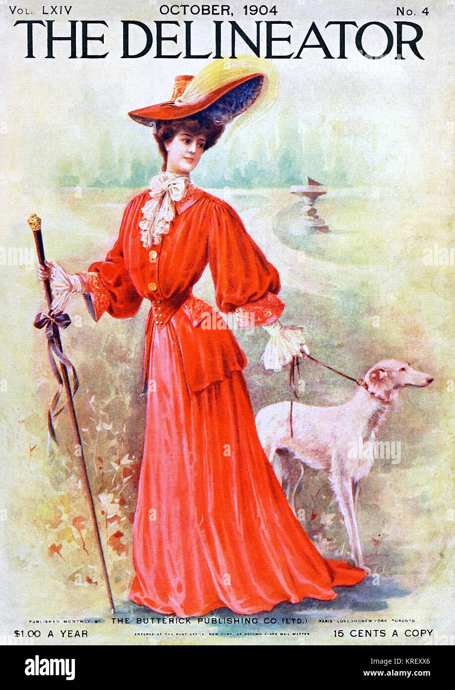 Ottobre 1904 Delineatore rivista di moda Foto Stock