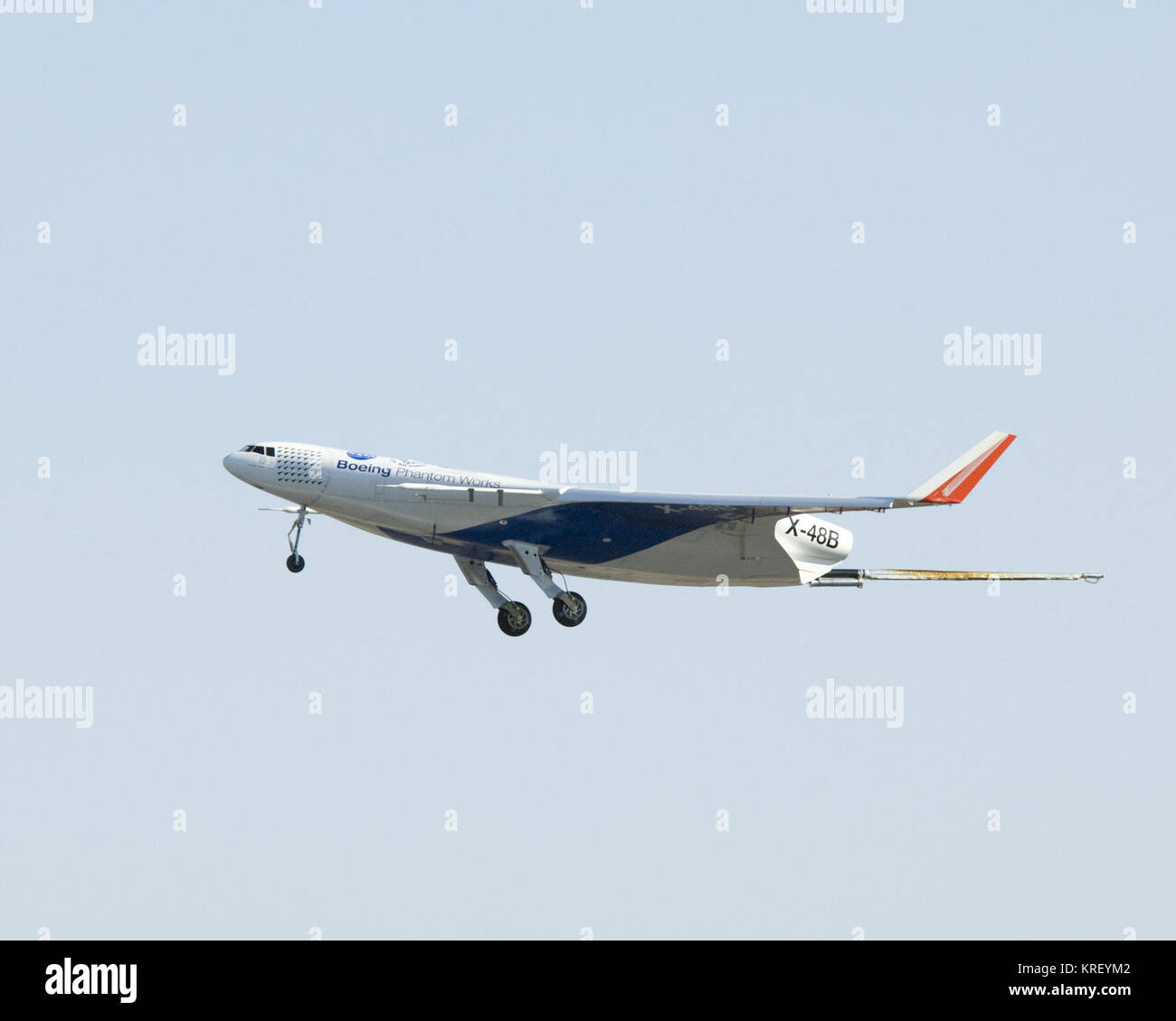 X-48B sul cinquantesimo volo di prova Foto Stock