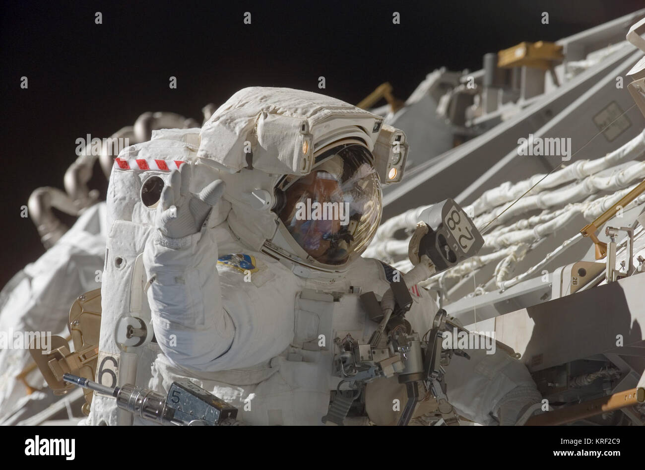 STS-117 EVA4b Foto Stock