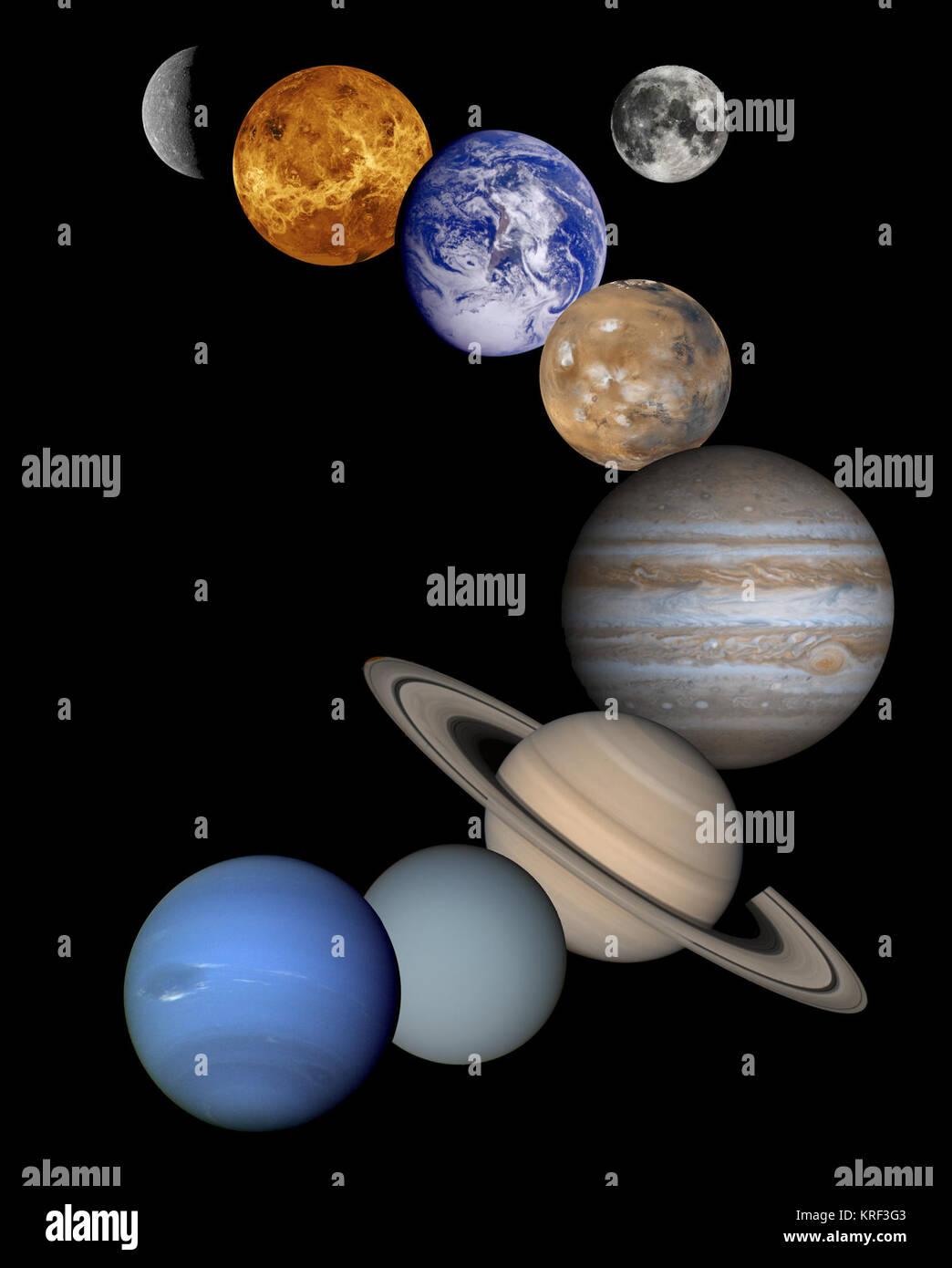 Sistema solare Foto Stock