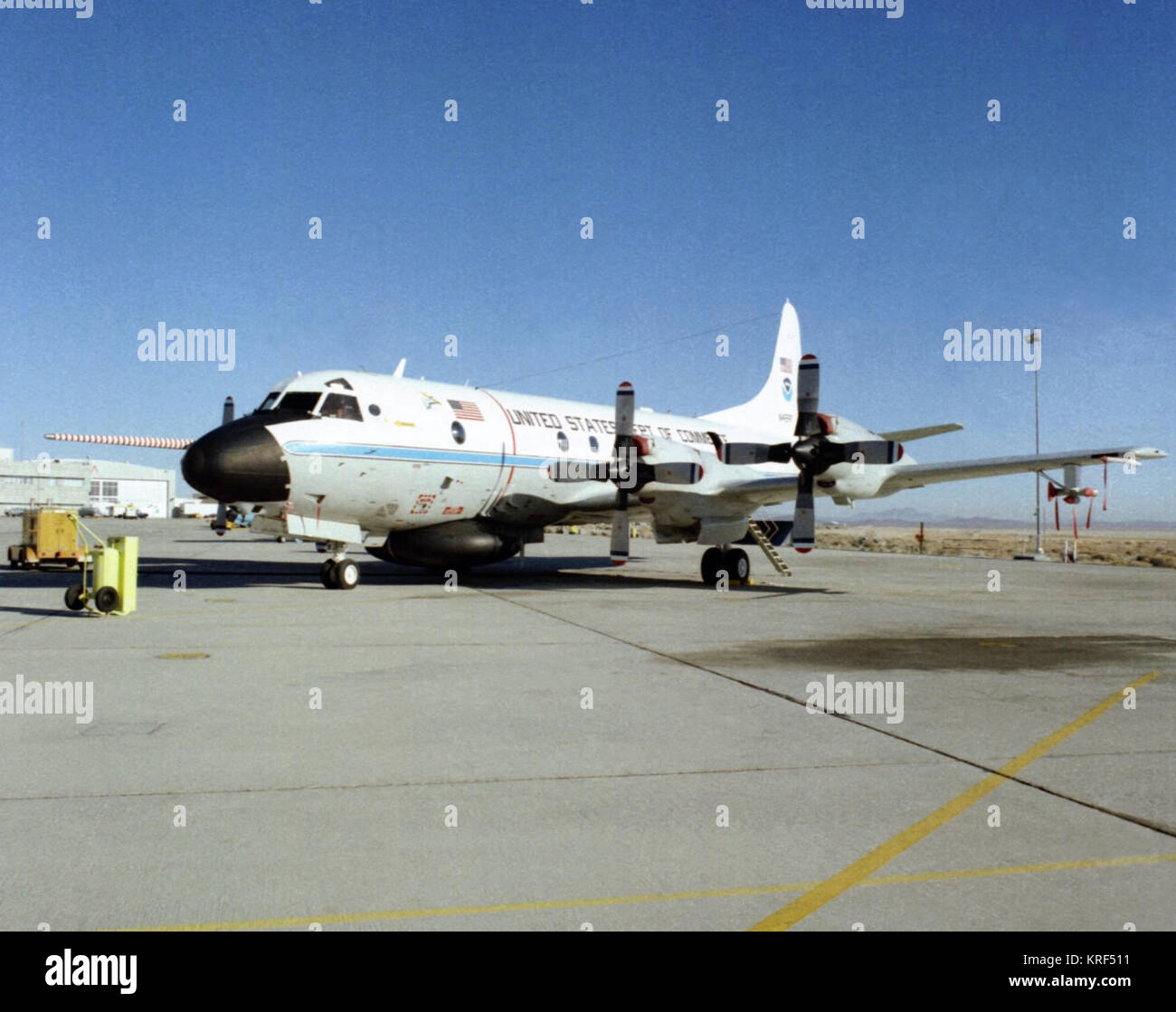 WP-3D Kermit presso la NASA Dryden Flight Research Center 1987 Foto Stock