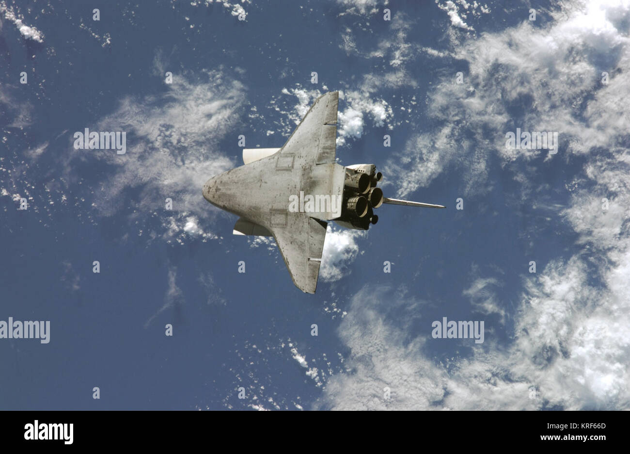 Parte inferiore Atlantis STS-117 Foto Stock