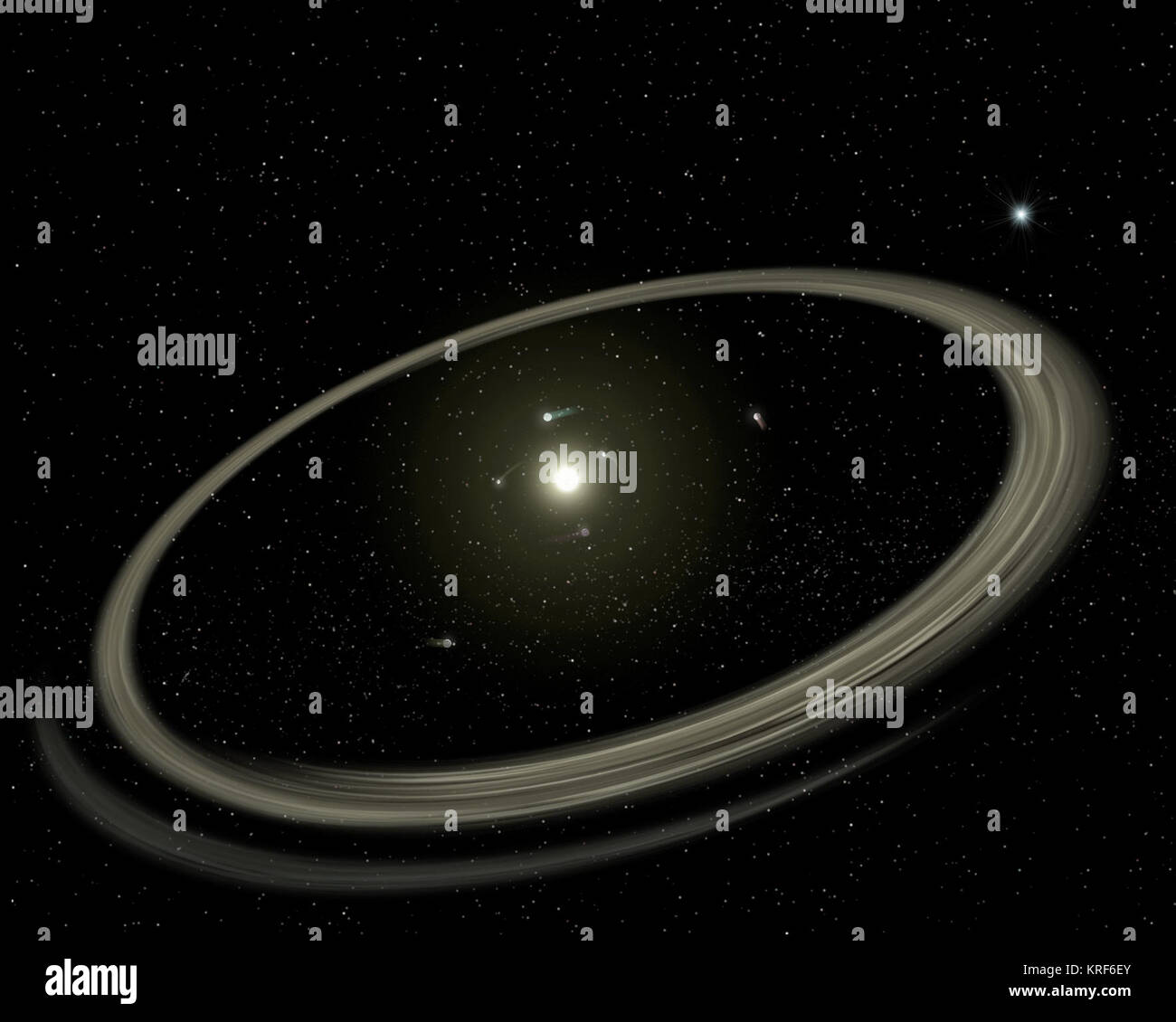 Artista concetto sistema planetario Foto Stock