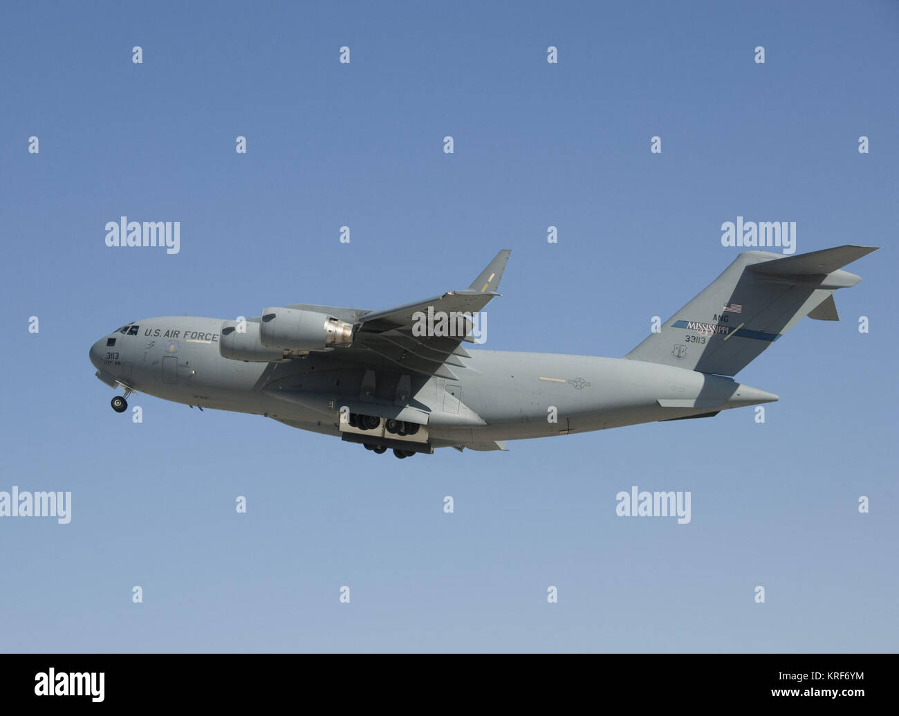 C-17 che trasportano test Orion capsula 1 Foto Stock