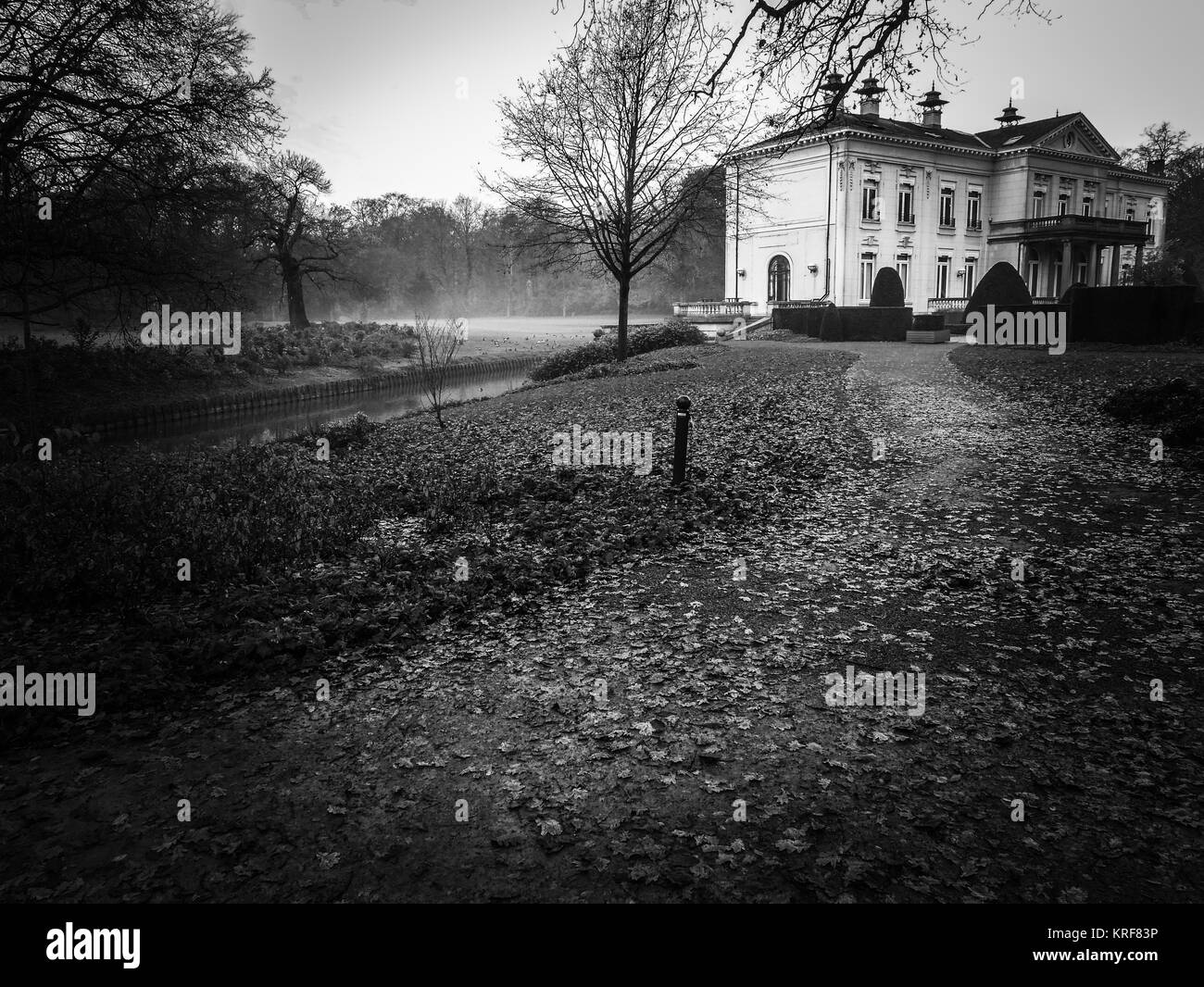 Autunno in un parco ad Anversa, in Belgio. Foto Stock