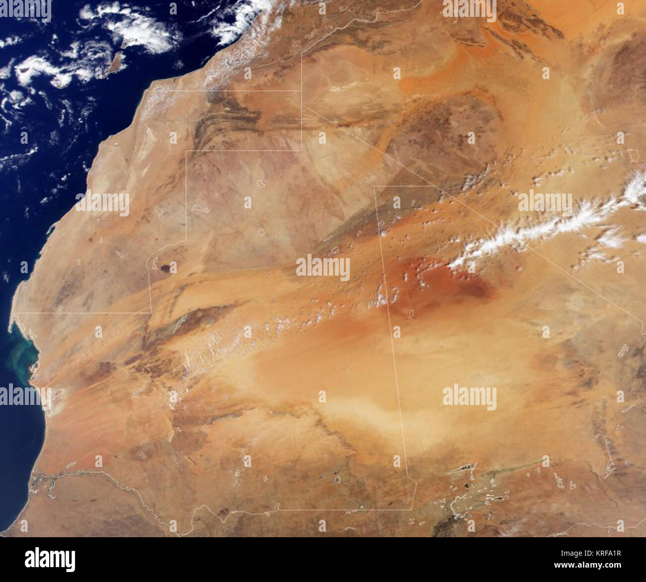Luftbild Westafrika Foto Stock