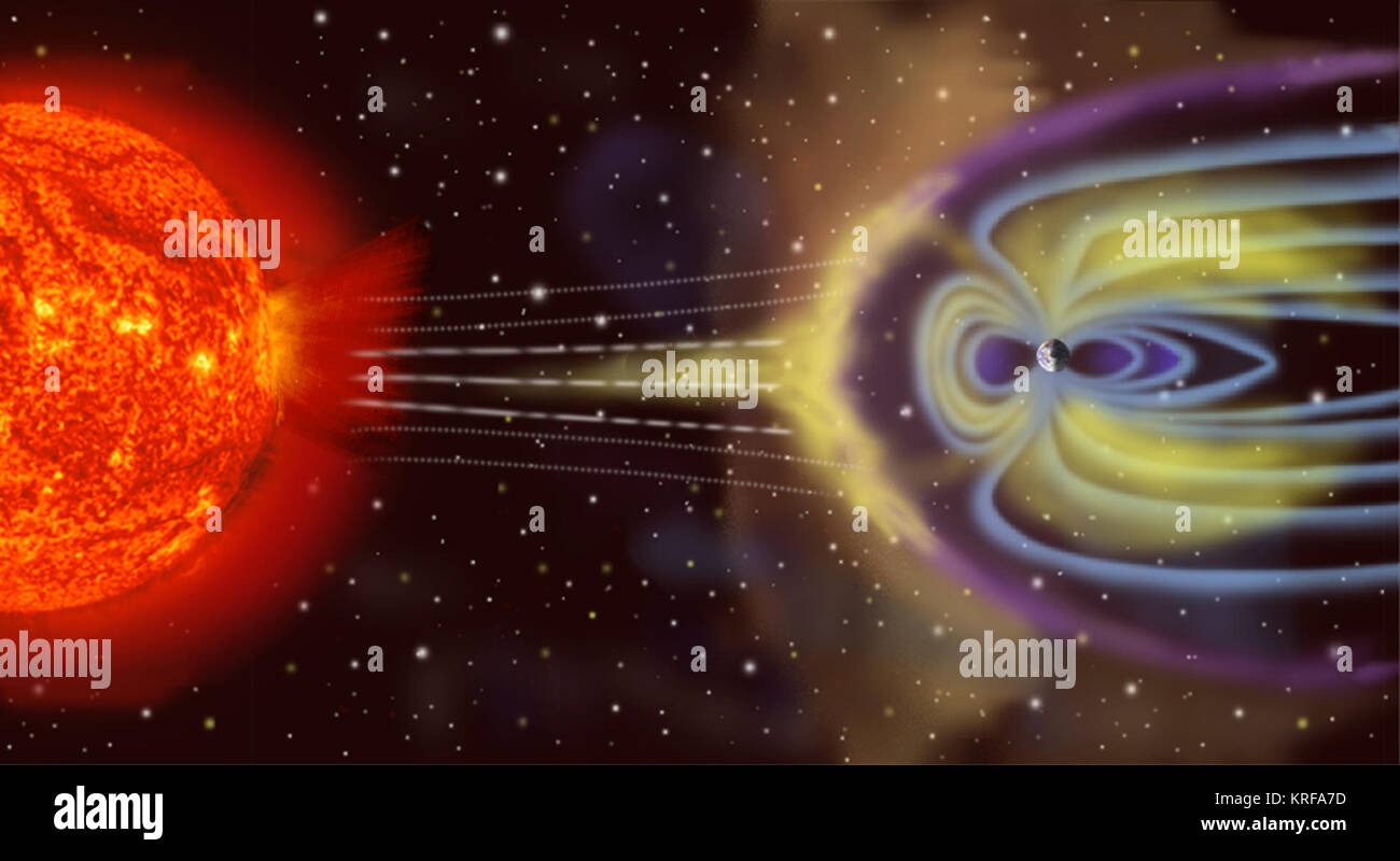 La magnetosfera rendition Foto Stock
