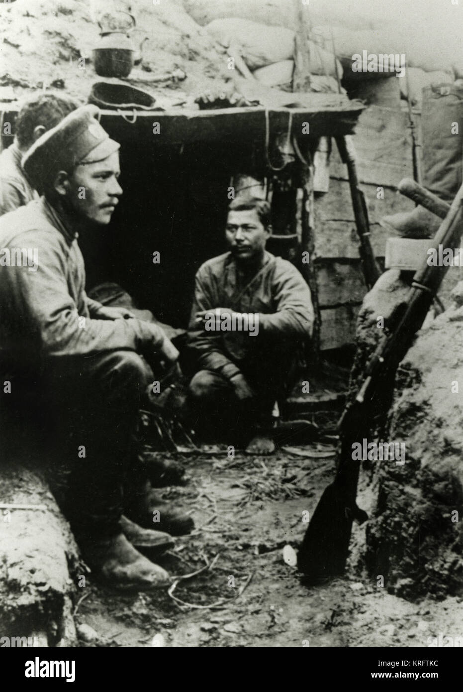 Soldati russi sul fronte orientale a Tusov Foto Stock