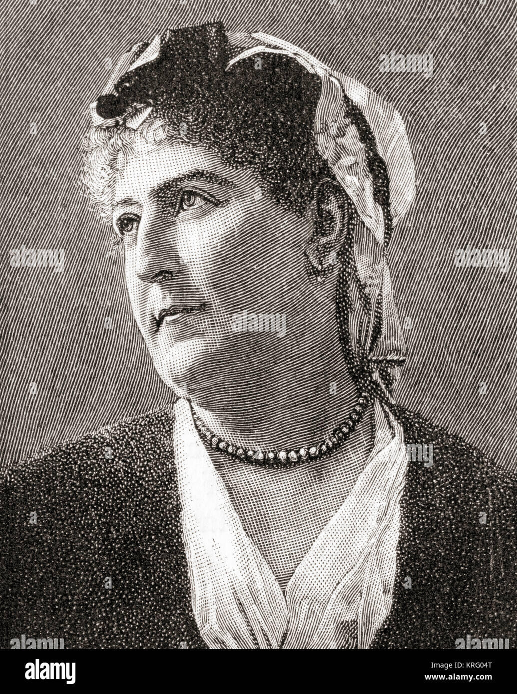 Isabel, signora Burton, 1831 - 1896, née Isabel Arundell. Scrittore e la moglie e partner di explorer, avventuriero e scrittore Sir Richard Francis Burton. Visto qui di età compresa tra i 43. Da The Strand Magazine, pubblicato da gennaio a giugno 1894. Foto Stock