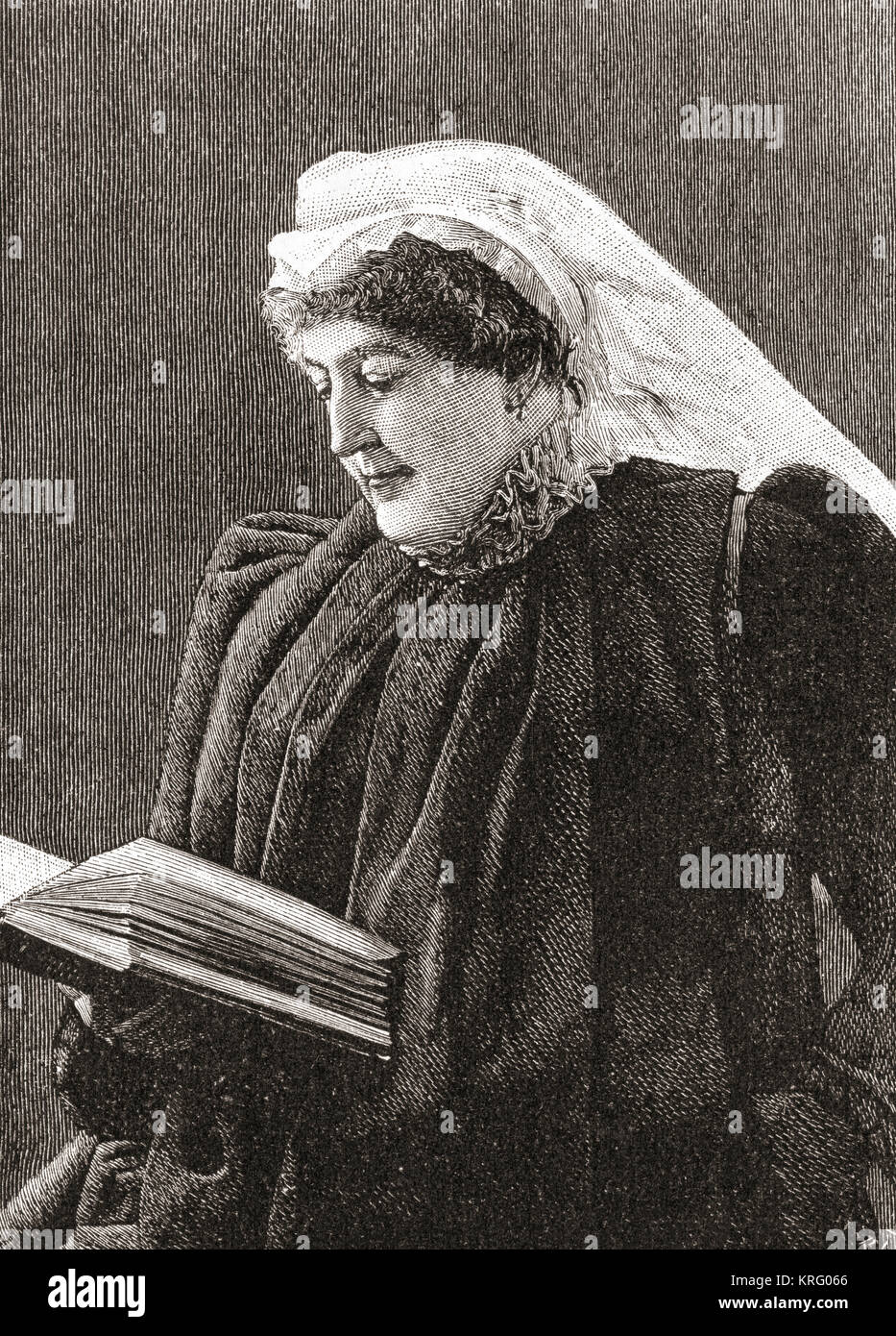 Isabel, signora Burton, 1831 - 1896, née Isabel Arundell. Scrittore e la moglie e partner di explorer, avventuriero e scrittore Sir Richard Francis Burton. Visto qui 63 anni. Da The Strand Magazine, pubblicato da gennaio a giugno 1894. Foto Stock