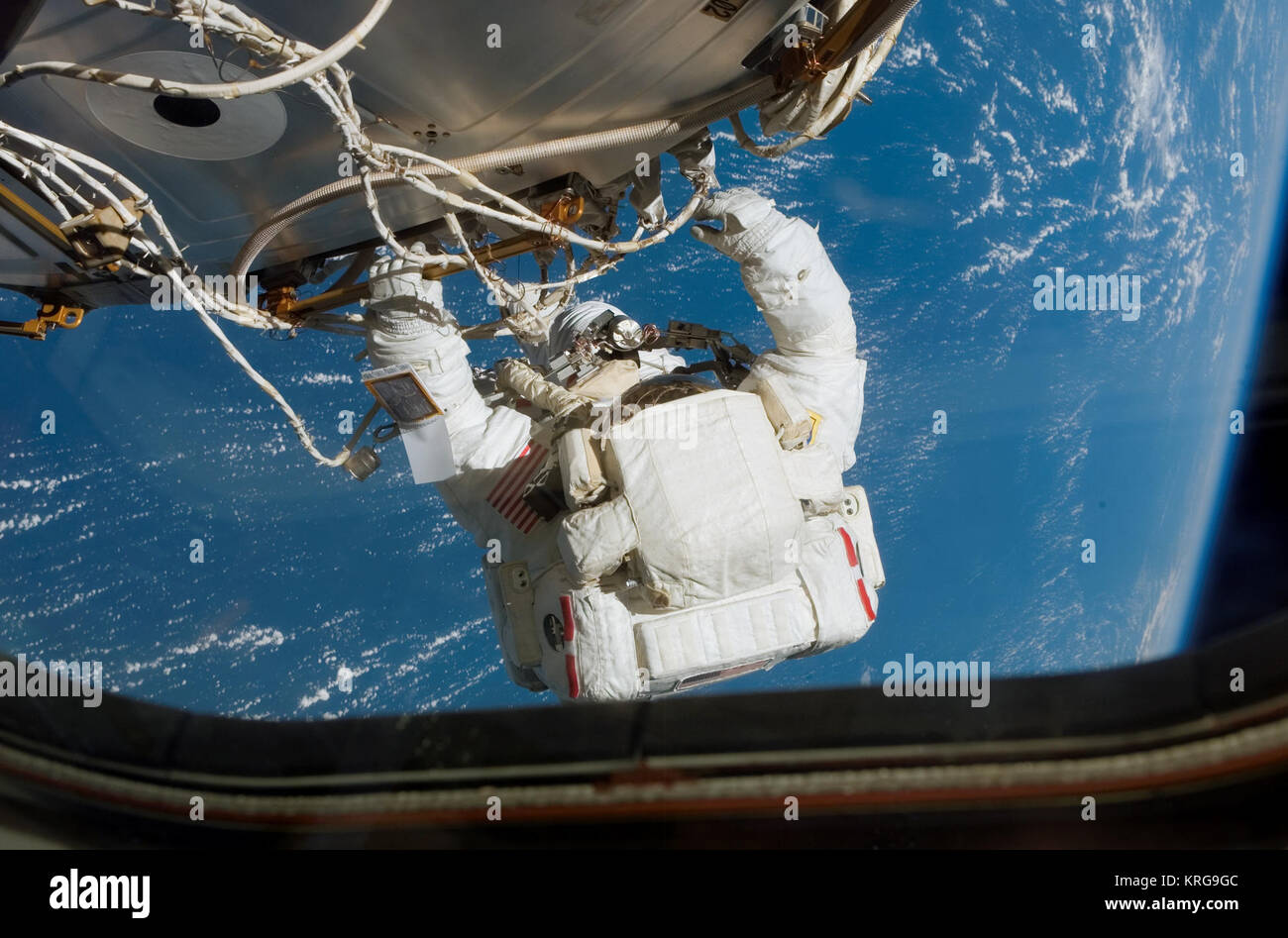 STS-117 EVA4e Foto Stock