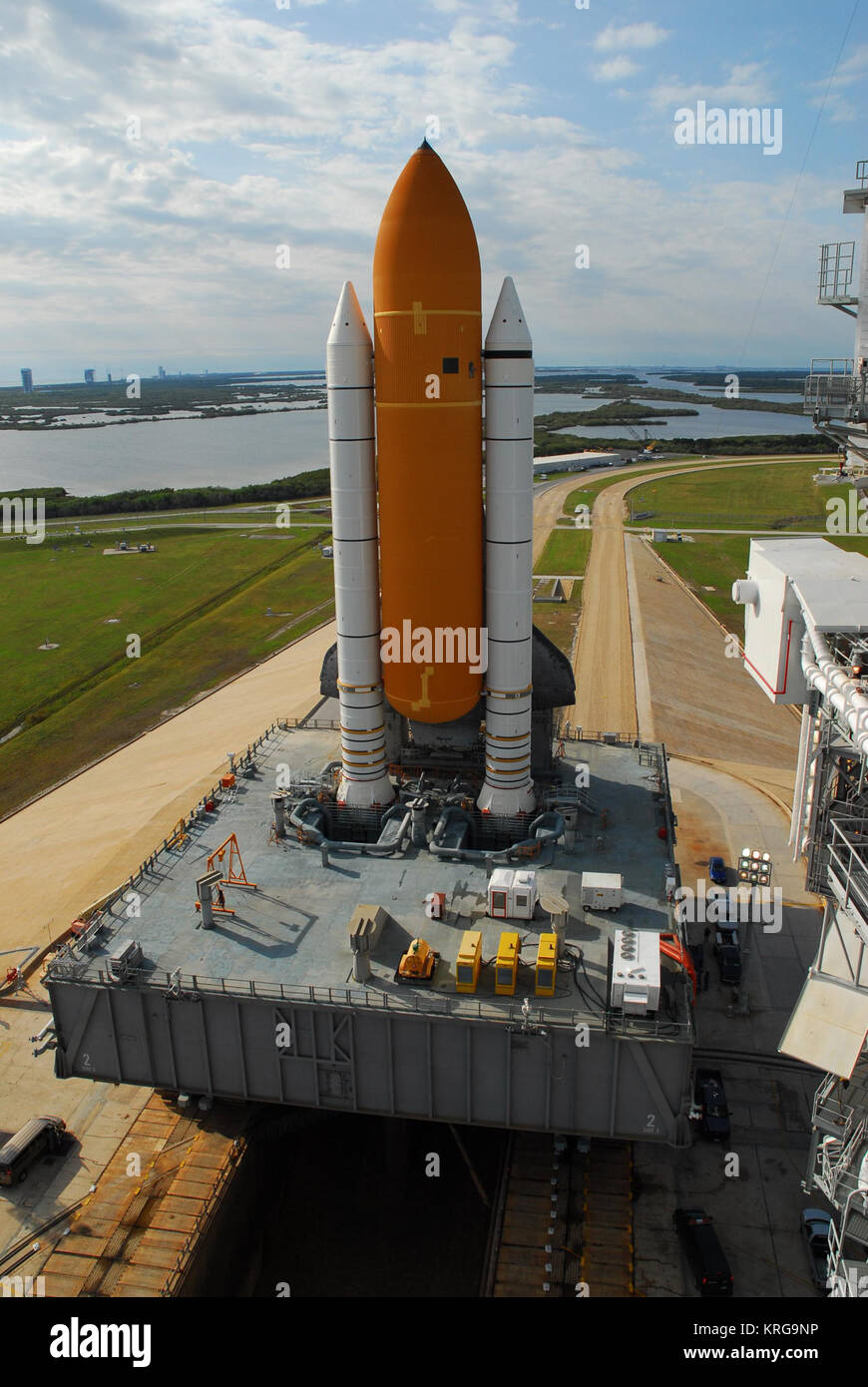 STS-117 rollback Foto Stock