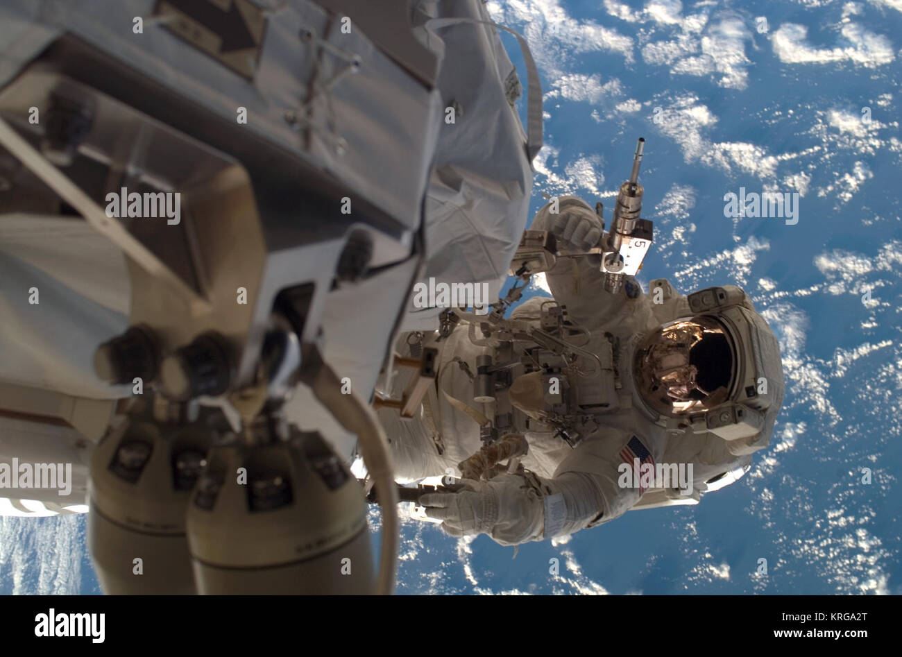 STS-117 EVA1 Foto Stock