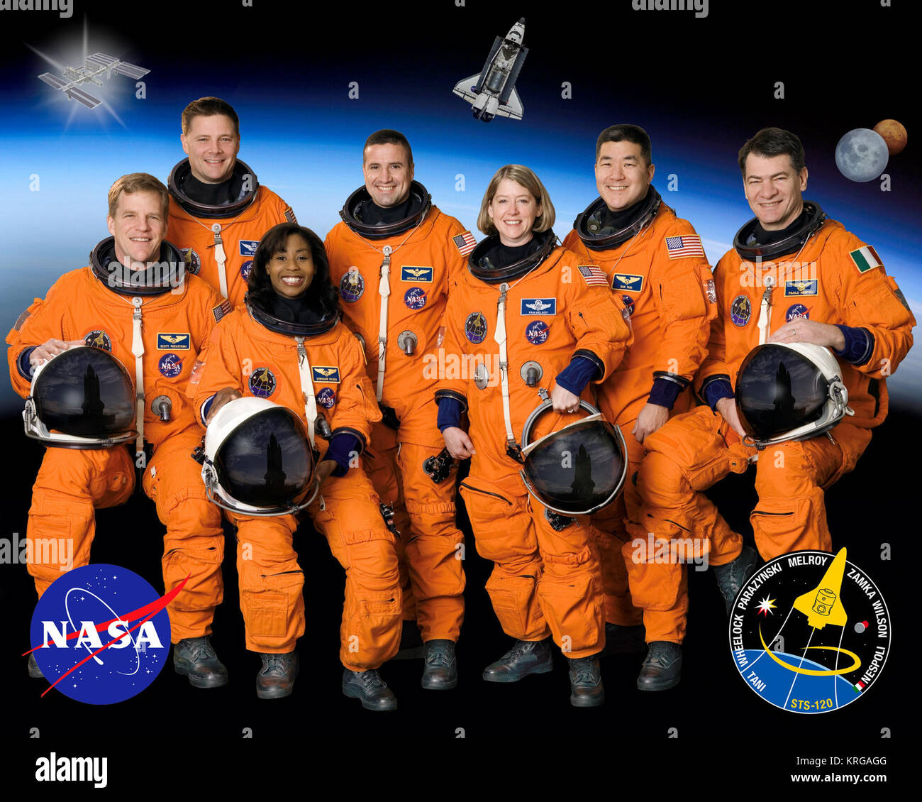 STS-120 equipaggio Foto Stock