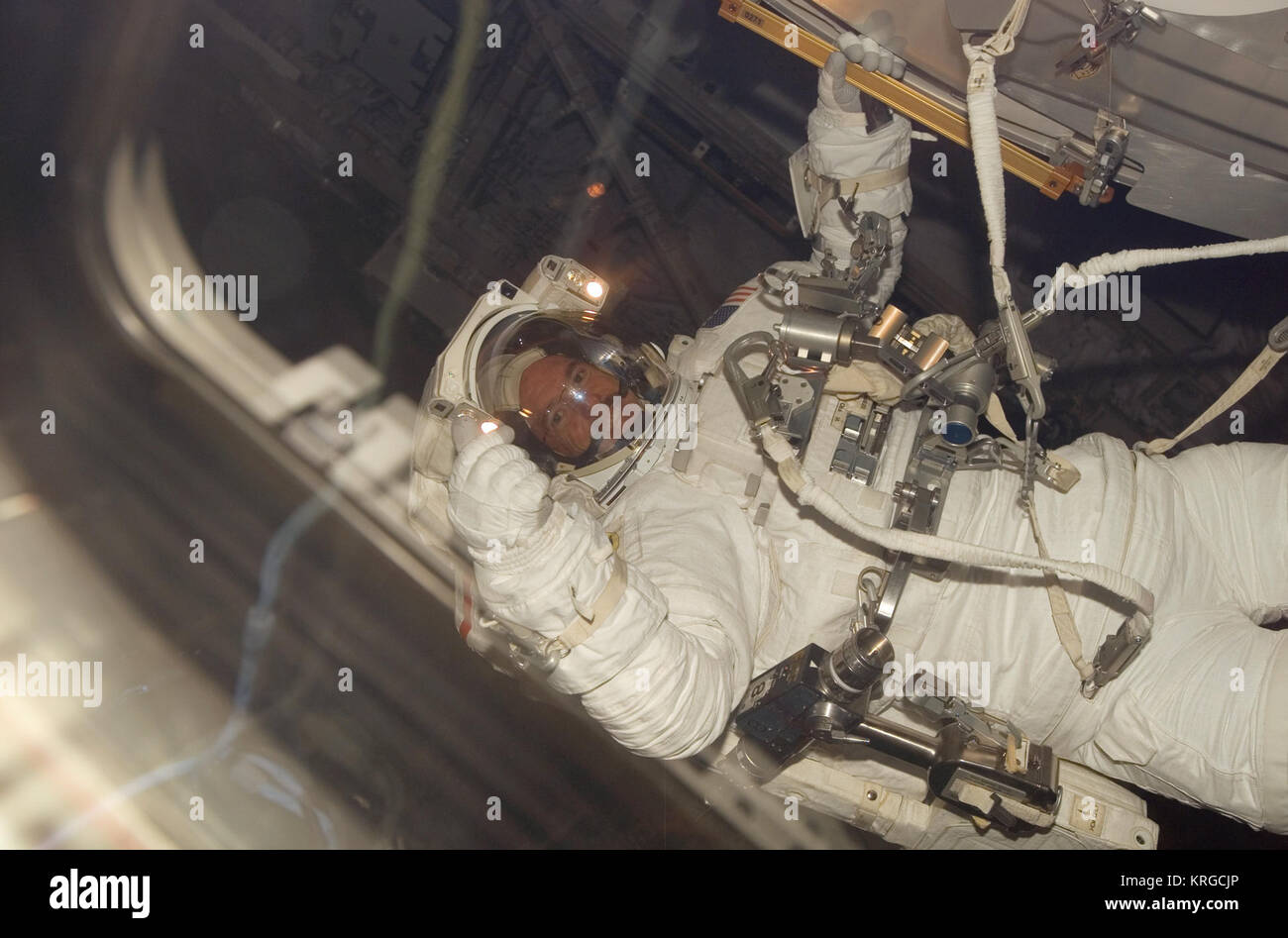 STS-117 EVA3a Foto Stock